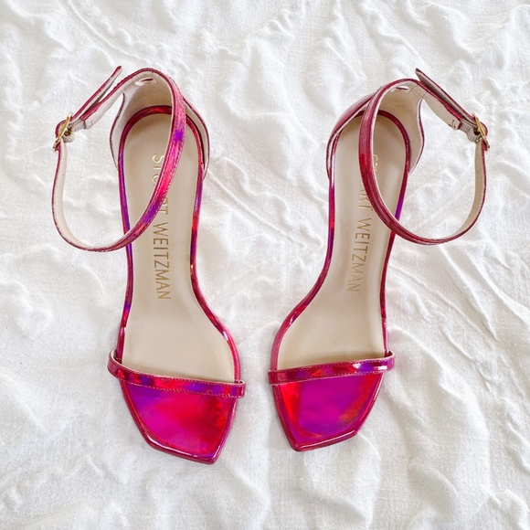 Stuart Weitzman Women's Nudistcurve 100 Ankle Strap High Heel Sandals - Picture 5 of 7